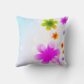 息をのむような「花」のカラフル美しい クッション (裏面)