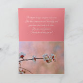 息をのむよう日本のなアプリコットの花 サンキューカード (内部)