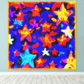 「息をのむよカラフルうな星」買今 キャンバスプリント (インサイチュ (ウッドフロア))