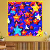 「息をのむよカラフルうな星」買今 キャンバスプリント (インサイチュ (リビング))