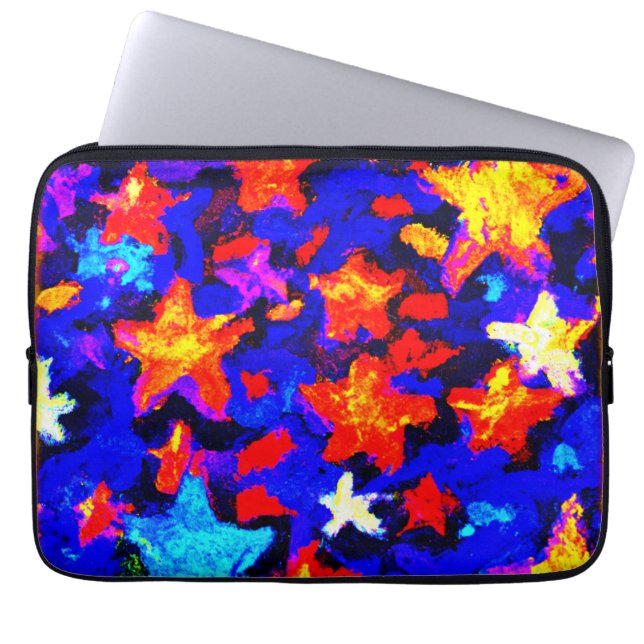 「息をのむよカラフルうな星」買今 ラップトップスリーブ (正面)