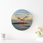 息をのむジョン3:16サンライズ ラージ壁時計 (ホーム)