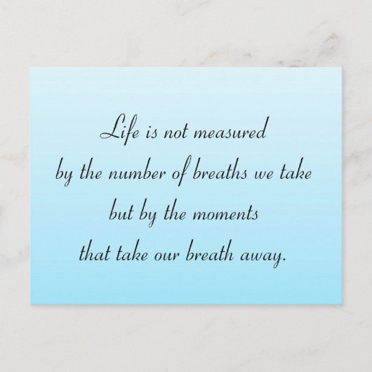 息をのむ瞬間遠くに ポストカード (正面)