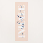 息をモダン吐き出す赤面ピンク引用文 ヨガマット (正面)