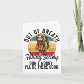 息を切らしてハイキング社会の女男性へ性ハイカーN カード (正面)