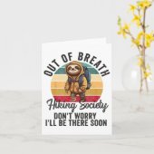 息を切らしてハイキング社会の女男性へ性ハイカーN カード (黄色い花)