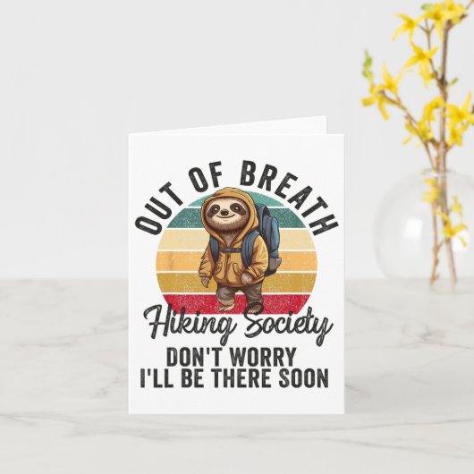 息を切らしてハイキング社会の女男性へ性ハイカーN カード (黄色い花)