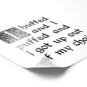 息を切らして膨らませ得て、椅子から離れた フォトプリント            (角)