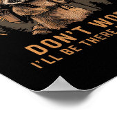 息を切らしながらハイキング社会ラクーンはビンタグをハイキング ポスター (角)