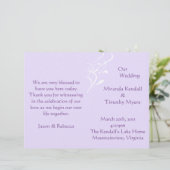 息を切らす軽いラヴァンドール結婚式 プログラム (スタンド正面)