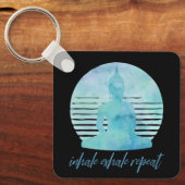息を吐き出す繰り返し青 キーホルダー (正面)