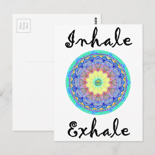 息を吐き出す ポストカード (正面/裏面)