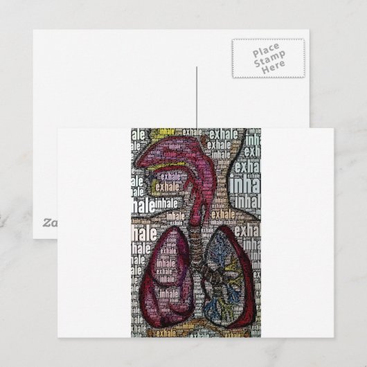 息を吐き出す ポストカード (正面/裏面)
