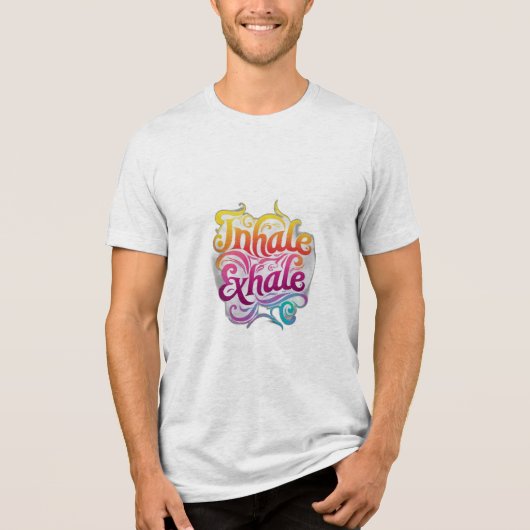 息を吐く トライブレンドTシャツ (正面)