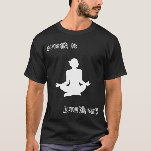 息を吸いめい想込む Tシャツ (正面)
