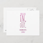 息を吸い出すやる気を起こさせるグリッター引用文 ポストカード (正面/裏面)