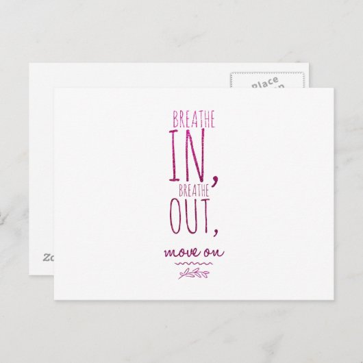 息を吸い出すやる気を起こさせるグリッター引用文 ポストカード (正面/裏面)