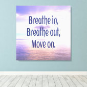 息を吸い込み、吸い出し、動きやる気を起こさせるて キャンバスプリント (インサイチュ (ウッドフロア))