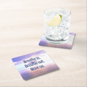 息を吸い込み、吸い出し、動きやる気を起こさせるて スクエアペーパーコースター (インサイチュ)