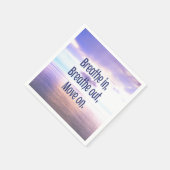 息を吸い込み、吸い出し、動きやる気を起こさせるて スタンダードカクテルナプキン (角)