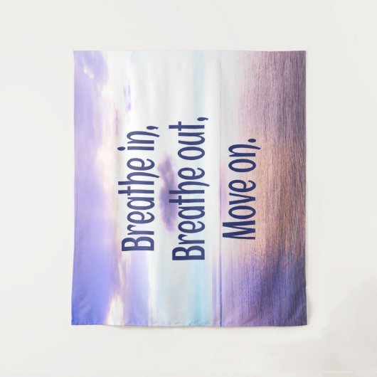 息を吸い込み、吸い出し、動きやる気を起こさせるて タペストリー (正面)