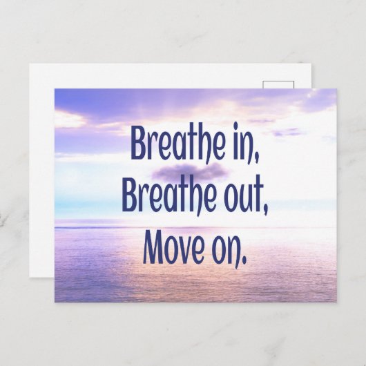 息を吸い込み、吸い出し、動きやる気を起こさせるて ポストカード (正面/裏面)