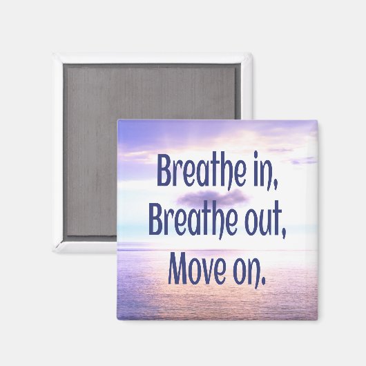 息を吸い込み、吸い出し、動きやる気を起こさせるて マグネット (正面/裏面)