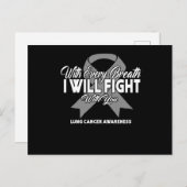 息を吸い込むごとに肺と闘う インビテーションポストカード (正面/裏面)