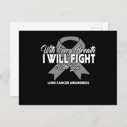 息を吸い込むごとに肺と闘う インビテーションポストカード (正面/裏面)