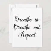 息を吸い込む。息を吸い上げて。はがき感動的 ポストカード (正面/裏面)