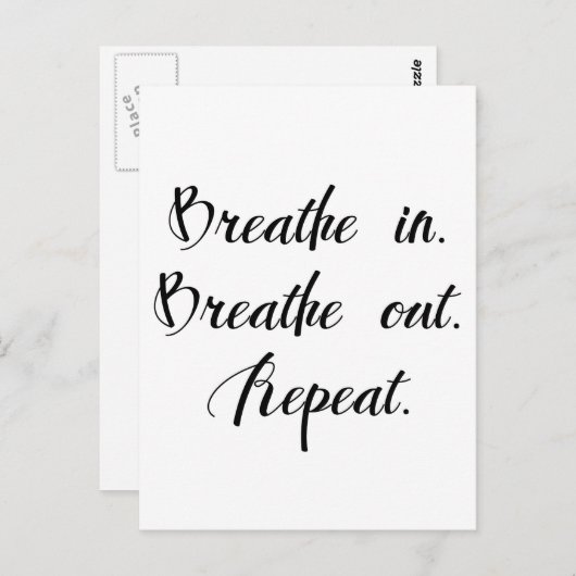 息を吸い込む。息を吸い上げて。はがき感動的 ポストカード (正面/裏面)