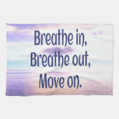 息を吸い、息を吐き、動きやる気を起こさせる続け キッチンタオル (横)