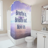息を吸い、息を吐き、動きやる気を起こさせる続け シャワーカーテン (インサイチュ)