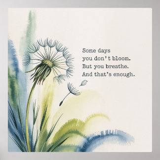 息を吸う。もう十分だ – ソフト肯定壁 箔ポスター