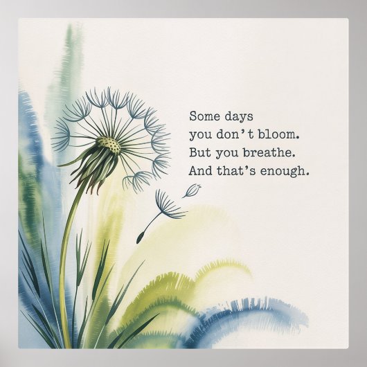 息を吸う。もう十分だ – ソフト肯定壁 箔ポスター (正面)