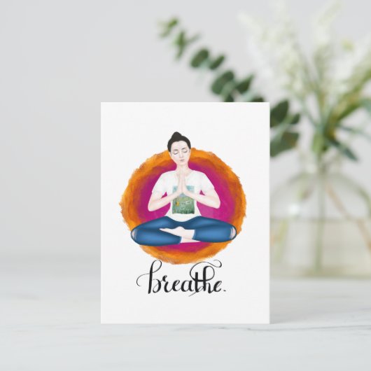 息を吸う ポストカード (スタンド正面)