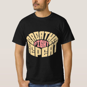 息を吸う。戦え。繰り返す。・レジリエンスタイポグラフィ Tシャツ