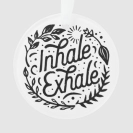 息を吸って吐き出す深い オーナメント