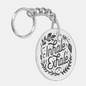 息を吸って吐き出す深い キーホルダー (正面左)