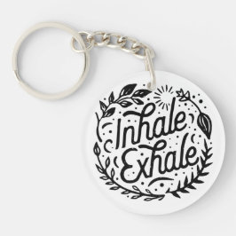 息を吸って吐き出す深い キーホルダー