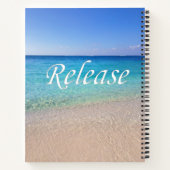 息を吸って解放ケイマン諸島リラックスのビーチ ノートブック (裏面)