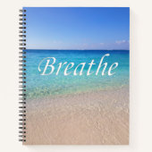 息を吸って解放ケイマン諸島リラックスのビーチ ノートブック (正面)