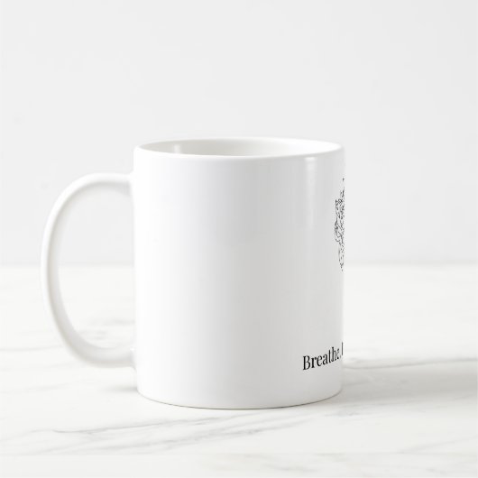 息を吸って、信じて、なりたい自分に コーヒーマグカップ (左)