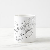 息を吹きクラシック出す コーヒーマグカップ (中央)