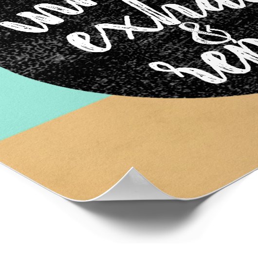 息を吹き込む引用文ウォールアートやる気を起こさせる ポスター (角)