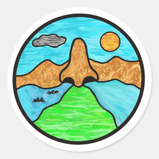 息を吹き込む ラウンドシール (正面)