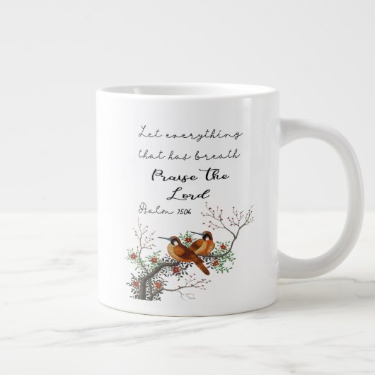 息を吹き返すすべてのことを主をほめたたえよ ジャンボコーヒーマグカップ (右)