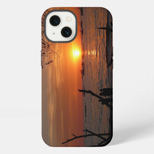 息を呑むタマリンドの夕日 iPhoneケース (裏面)