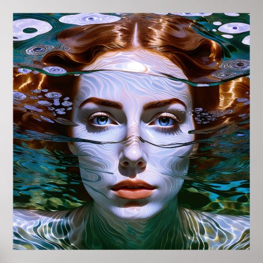 "息を殺して" - 水中の女性 ポスター (正面)