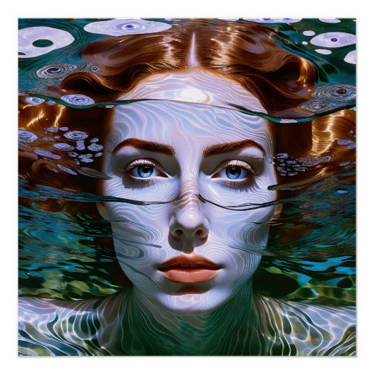 "息を殺して" - 水中の女性 ポスター (正面)